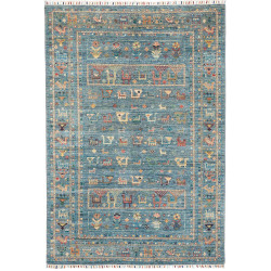 Rug Rubin Pakistan 127x181 Petrol Blue Ochre Ye