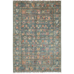 Rug Rubin Pakistan 126x185 Petrol Blue Brick Or