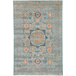 Rug Mamlouk Pakistan 124x190 Turquoise Blue Gre