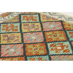 Kilim 99x200 Cm Kilim Afghanistan Lana Cardata A Mano Cotone
