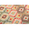 Kilim 154x198 Cm Kilim Afghano, Lana Cardata A Mano, Ordito