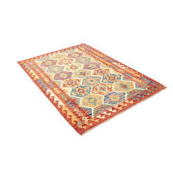 Kilim 128x176 Cm Kilim, Afghanistan, Lana Cardata A Mano