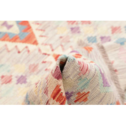 Tappeto Kilim Afghanistan 150x208 Grigio Chiaro