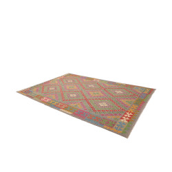 Tappeto Kilim Afghanistan 202x298 Verde Grigio