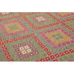 Tappeto Kilim Afghanistan 202x298 Verde Grigio