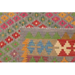 Tappeto Kilim Afghanistan 202x298 Verde Grigio
