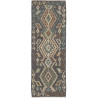 Rug Kilim Afghanistan 70x195 Charcoal Grey Mute
