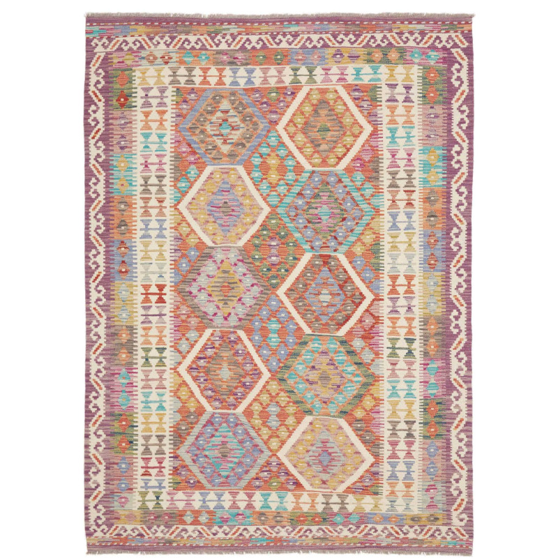 Rug Kilim Afghanistan 152x204 Multi Color Peach