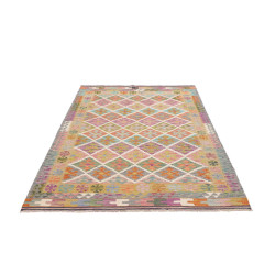 Tappeto Kilim Afghanistan 149x211 Lavanda Acqua