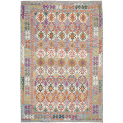 Tappeto Kilim Afghanistan 201x296 Azzurro Aranc