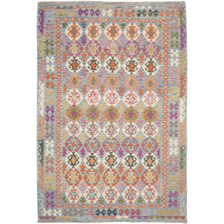 Rug Kilim Afghanistan 201x296 Light Blue Orange