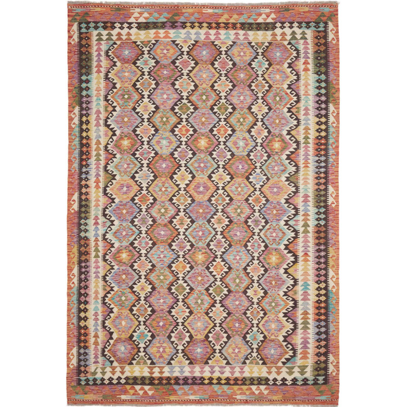 Tappeto Kilim Afghanistan 204x297 Terracotta Ro