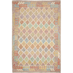 Tappeto Kilim Afghanistan 202x300 Beige Multico