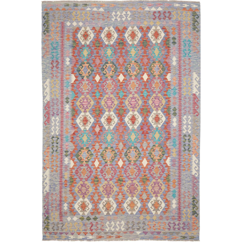 Rug Kilim Afghanistan 205x311 Muted Blue Lavend