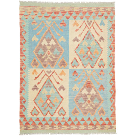 Rug Kilim Afghanistan 93x127 Sky Blue Beige Ter