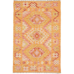 Tappeto Kilim Afghanistan 83x126 Arancio Rosa G