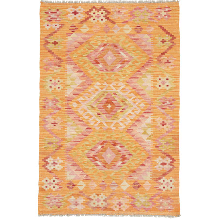 Rug Kilim Afghanistan 83x126 Orange Pink Yellow