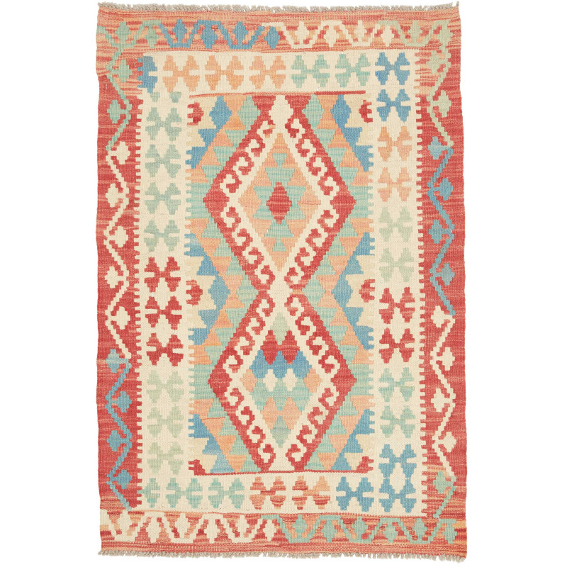 Tappeto Kilim Afghanistan 85x126 Terracotta Cre