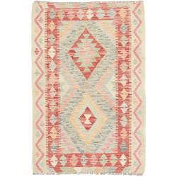 Tappeto Kilim Afghanistan 83x124 Rosso Corallo