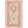 Rug Kilim Afghanistan 83x124 Coral Red Sky Blue