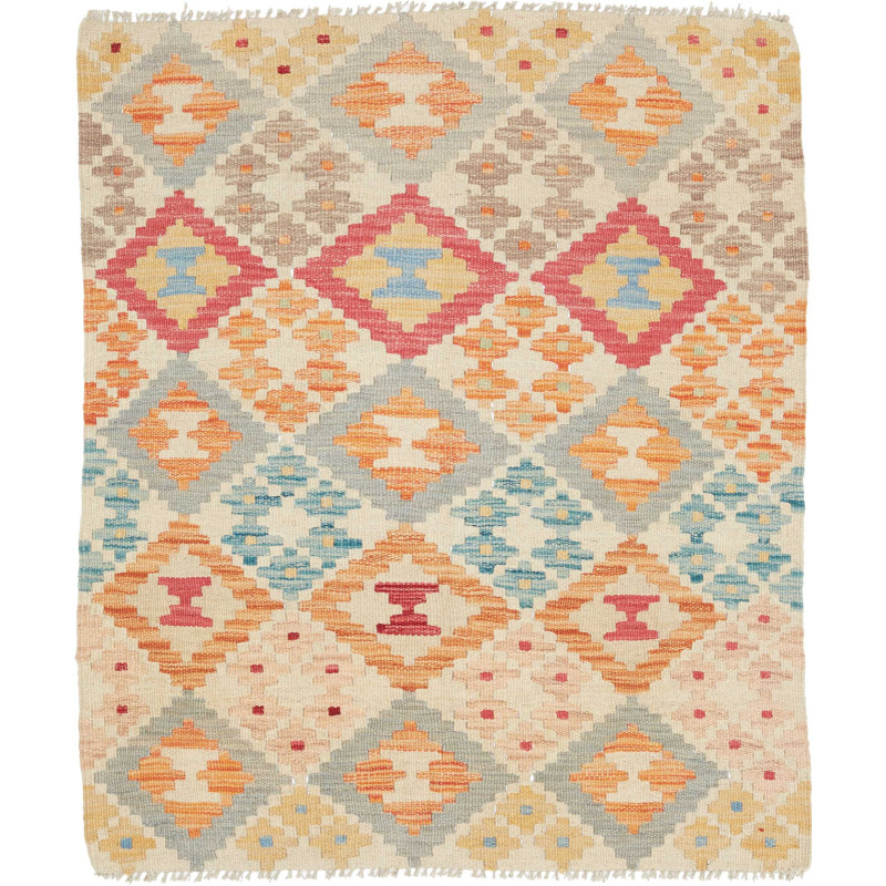 Tappeto Kilim Afghanistan 82x100 Beige Crema Co