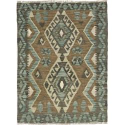 Tappeto Kilim Afghanistan 90x119 Marrone Beige