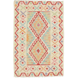 Tappeto Kilim Afghanistan 79x117 Crema Rosso Az