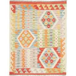 Rug Kilim Afghanistan 92x116 Cream Multicolored