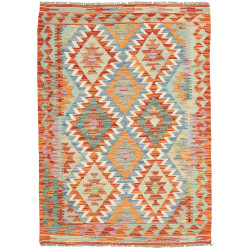 Rug Kilim Afghanistan 85x119 Orange Blue Teal B
