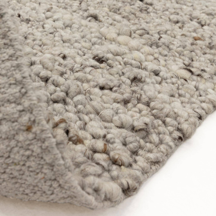 Rug Adler plain light grey and silver 160x230 cm