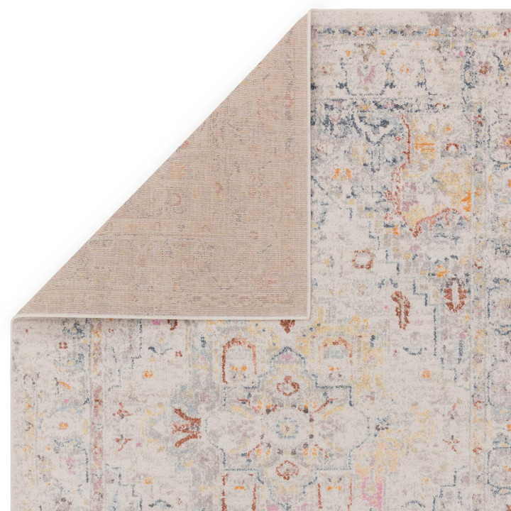 Rug Flores floral with medallion beige light gre