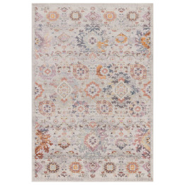 Tappeto Flores stilizzato beige e grigio chiaro
