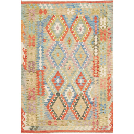 Tappeto Kilim Afghanistan 152x214 Beige Chiaro