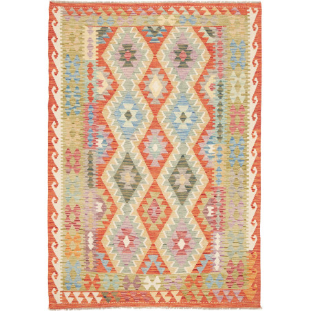 Tappeto Kilim Afghanistan 153x217 Arancione Ter