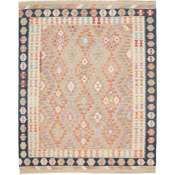 Tappeto Kilim Afghanistan 158x198 Beige Arancio