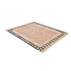 Tappeto Kilim Afghanistan 158x198 Beige Arancio