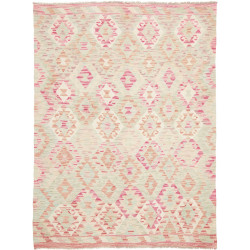 Tappeto Kilim Afghanistan 155x204 Crema Rosa Me