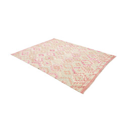 Tappeto Kilim Afghanistan 155x204 Crema Rosa Me