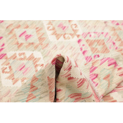 Tappeto Kilim Afghanistan 155x204 Crema Rosa Me