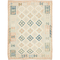 Tappeto Kilim Afghanistan 152x199 Beige Blu Cor