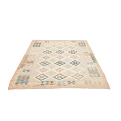 Tappeto Kilim Afghanistan 152x199 Beige Blu Cor