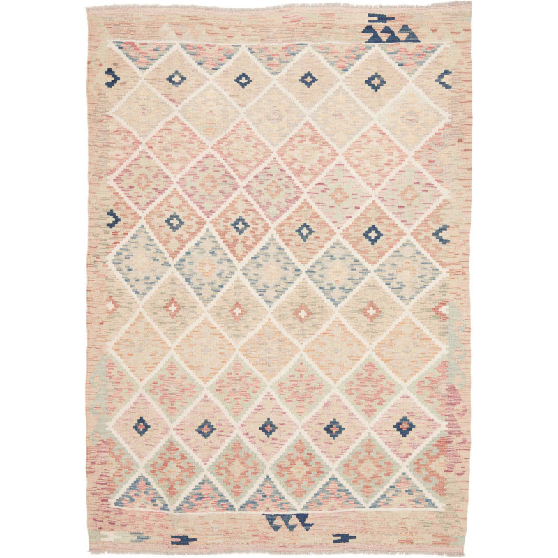 Tappeto Kilim Afghanistan 150x210 Beige Rosato