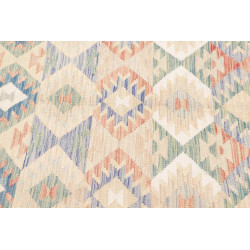 Tappeto Kilim Afghanistan 157x190 Crema Blu Pas