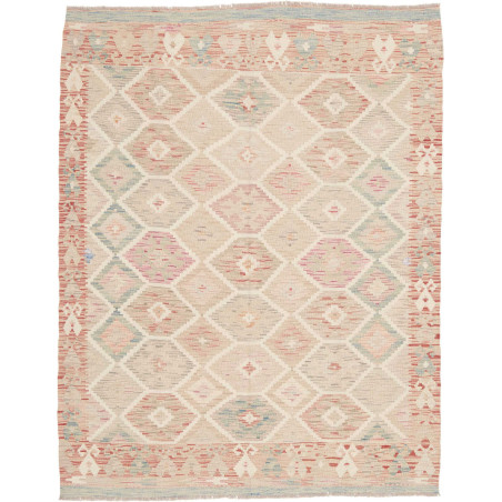 Tappeto Kilim Afghanistan 150x190 Beige Rosa Az