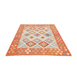 Tappeto Kilim Afghanistan 150x194 Arancione Azz