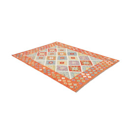 Tappeto Kilim Afghanistan 150x194 Arancione Azz