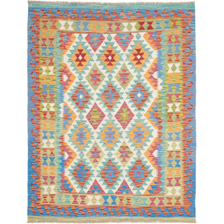 Tappeto Kilim Afghanistan 152x196 Blu Cielo Ara