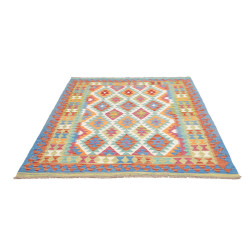 Tappeto Kilim Afghanistan 152x196 Blu Cielo Ara