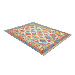 Tappeto Kilim Afghanistan 152x196 Blu Cielo Ara