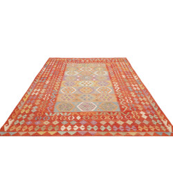 Tappeto Kilim Afghanistan 200x303 Rosso Arancio